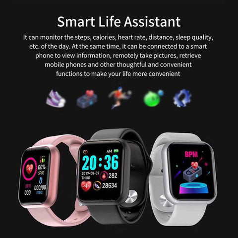 D20 Ultra Smart Watch Heart Rate Blood Pressure Oxygen Reloj Intelligent Smart Bracelet(random color)