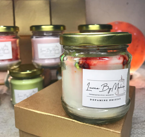 Dopamine Drizzle | Dopamine in Every Flick – Handmade Fresh Floral Soy Wax Candle - 100 gram