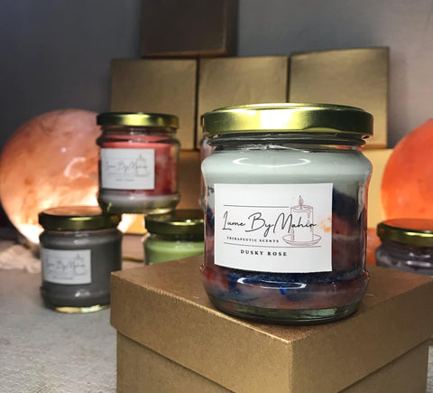 Dusky Rose | The Scent of Love at Dusk – Handmade Luxurious Floral &amp; Musky Soy Wax Candle - 100 gram