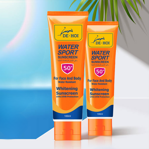 De-Hoi Water-Resistant Whitening &amp; Moisturizer Sunblock Sunscreen | Sun Protection + Skin Brightening | Lightweight &amp; Hydrating for Face &amp; Body