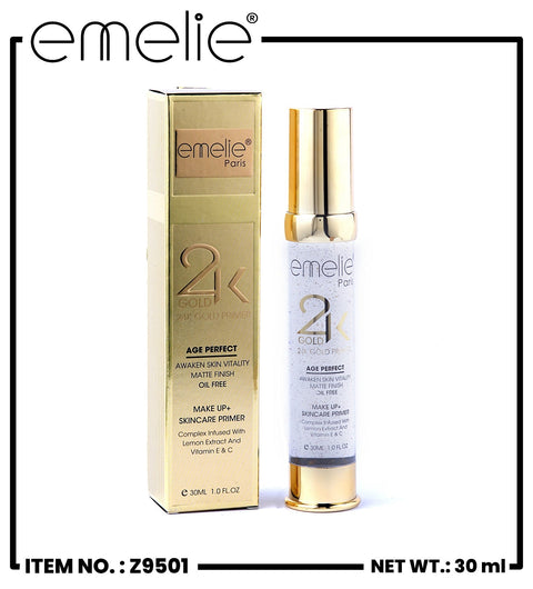 Emelie Paris 24K Gold Age Perfect Makeup+Skincare Primer (30ml)