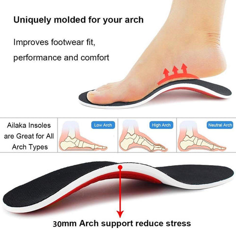 Flat Feet Arch Support Foot Pad Insole Shoe Inserts For Foot Pain Relief for Man &amp; Woman