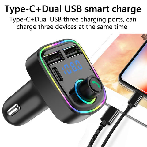 C1 - Car Mp3 Player | Car Wireless FM Transmitter | Car Mp3 Modulator | Car Accessories ( Random Color )