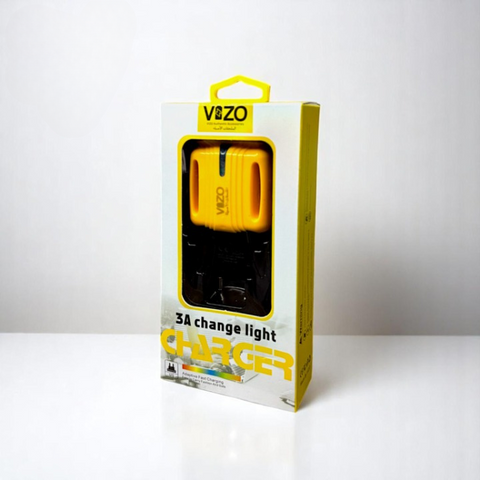 3A Light Change Charger with 2 USB Ports &amp; Built-in Micro USB Cable | Best Quality Charger For Android | Vizo 3A Charger 