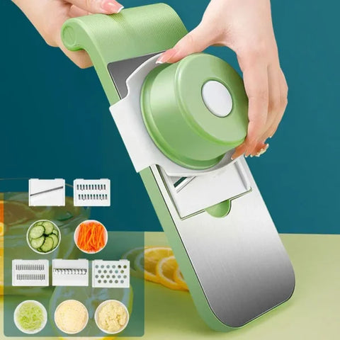 (NW000154) Multi functional Safe Manual Vegetable Slicer Cutter Potato Shredders Garlic Carrot Grater Chopper (Random colors)