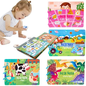 Busy Book, Quiet Book, Toddler Busy Book, for 2-4 Years Old Preschool Activity Toy Books Help Develop Learning Skills,(Only Math )