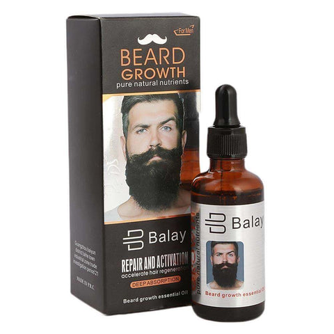 Get Balay Original Beard Growth Essential Oil for Men – Pure Natural Nutrients – Accelerates Hair Regeneration – Deep Absorption – Buy Now – Best Selling Product for Beard Repair &amp; Activation