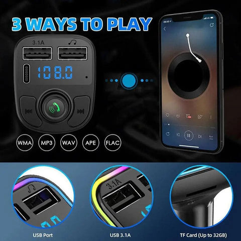 C1 - Car Mp3 Player | Car Wireless FM Transmitter | Car Mp3 Modulator | Car Accessories ( Random Color )