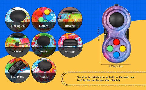 Fidget Pad Retro Classic Fidget Controller Handheld Fidget Game Controller Fun Fidget Pad Packs Classic Fidget Toys - Random Color &amp; Design