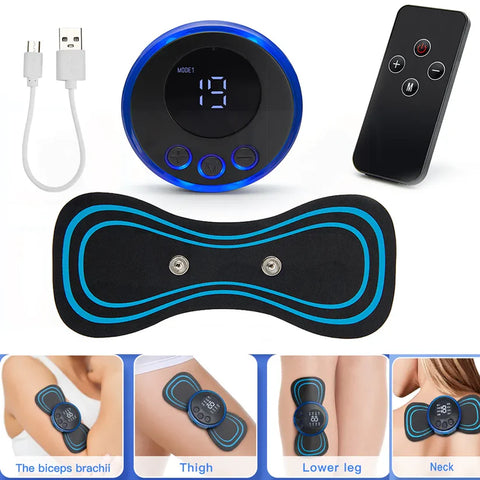 EMS Butterfly Neck Massager For Muscle Pain Relief And Shoulder Relaxation with Remote - Imported