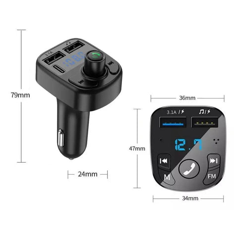 C1 - Car Mp3 Player | Car Wireless FM Transmitter | Car Mp3 Modulator | Car Accessories ( Random Color )