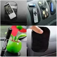 1 Pc Car Dashboard Sticky Pad | Anti-Slide Fixate Sticky Mat Pad for Car Dashboard | Anti-Slide Sticky Pad for Cell Phone, Keys, Glass, Mirrors (Black)