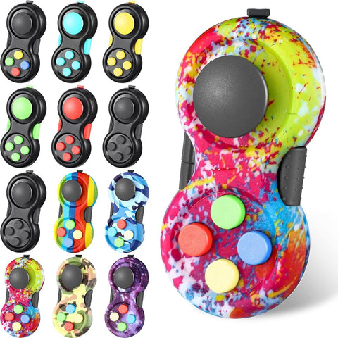 Fidget Pad Retro Classic Fidget Controller Handheld Fidget Game Controller Fun Fidget Pad Packs Classic Fidget Toys - Random Color &amp; Design