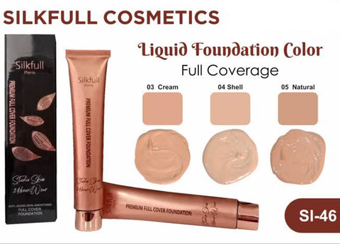 1 Piece Silkfull Tube MakeUp Foundation Waterproof | Best Quality Long-Lasting Foundation Makup Foundation 15g