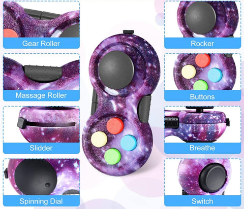 Fidget Pad Retro Classic Fidget Controller Handheld Fidget Game Controller Fun Fidget Pad Packs Classic Fidget Toys - Random Color &amp; Design