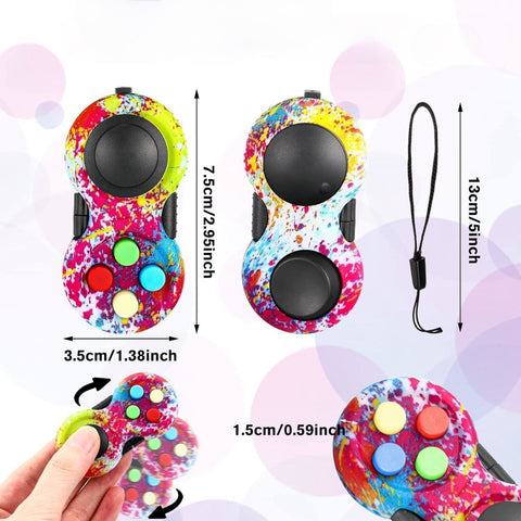 Fidget Pad Retro Classic Fidget Controller Handheld Fidget Game Controller Fun Fidget Pad Packs Classic Fidget Toys - Random Color &amp; Design