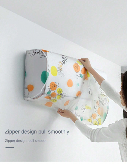 Air Conditioner Dust Cover Wall Mounted Indoor Hanging Dustproof Protective Cover (Random Print) 1 ton