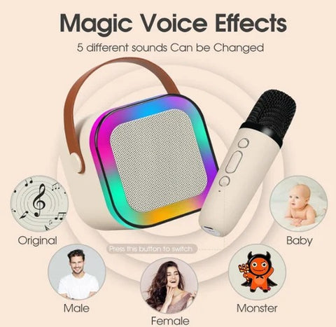 Crown K12 Watch &amp; Speaker Set - Best Quality Speaker Set &amp; Watch Set | Watch with Karaoke Speaker | Watch with 4 Multiple Random Color Straps