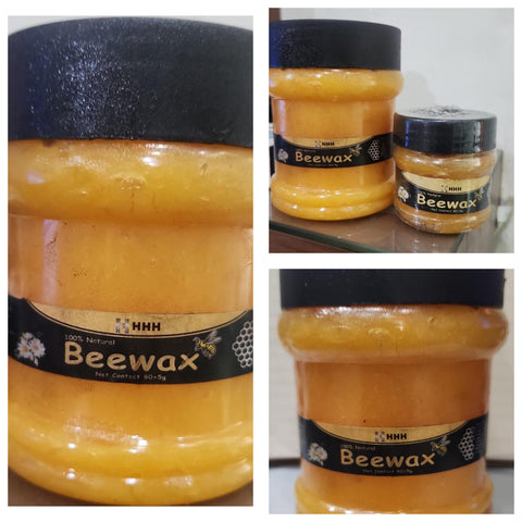 HHH Beewax 500g – Pure, Natural &amp; Multipurpose Beekeeping Wax for DIY, Furniture Shining &amp; Wood Polish