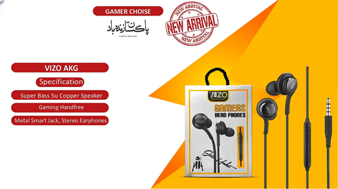 Airgrove AKG Wired Earphones | HD Stereo Sound | Deep Bass | Built-in Mic | 3.5mm Jack | Tangle-Free Cable | Hands-Free For Mobile - Android Hands-Free