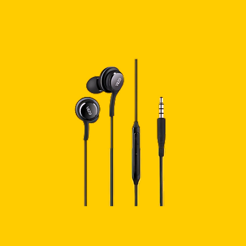 Airgrove AKG Wired Earphones | HD Stereo Sound | Deep Bass | Built-in Mic | 3.5mm Jack | Tangle-Free Cable | Hands-Free For Mobile - Android Hands-Free