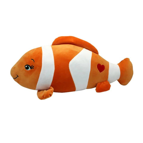 Cute Clown Fish Soft Stuffed Plush – 65cm Large Cartoon-Inspired Plush Toy for Kids, Toddlers &amp; Plush Collectors – Adorable Nemo-Style Ocean Animal Pillow for Cuddling, Gifting &amp; Room Decor - Random Color