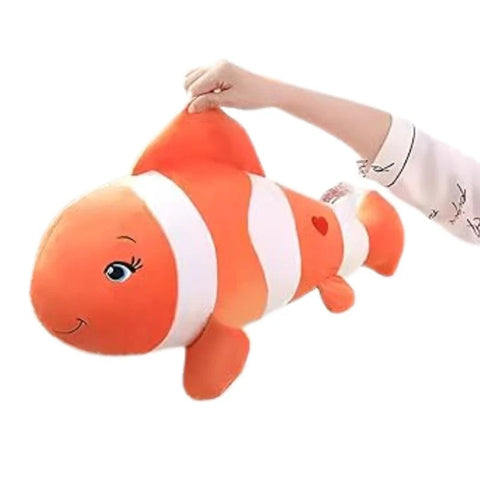 Cute Clown Fish Soft Stuffed Plush – 65cm Large Cartoon-Inspired Plush Toy for Kids, Toddlers &amp; Plush Collectors – Adorable Nemo-Style Ocean Animal Pillow for Cuddling, Gifting &amp; Room Decor - Random Color
