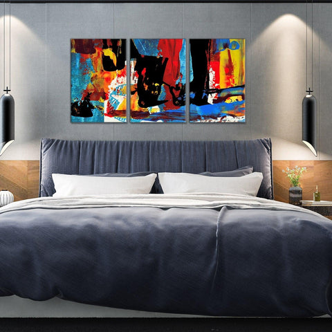 3D  Wall Art Panels Frame Canvas painting Modern Wall Art SET OF 3