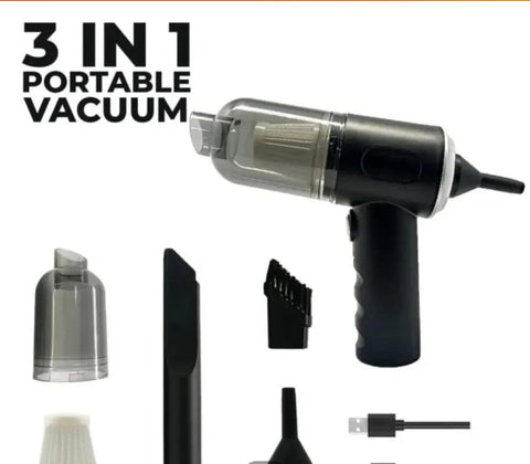 3 in 1 Portable Vacuum Cleaner Duster Blower Air Pump Wireless Hand-Held Cleaning For Car Home - AS 228