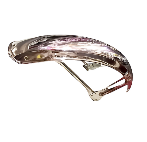 Front Cut Mudguard for 70cc and 125cc cafe racer bikes | Chrome Mudguard metal quality