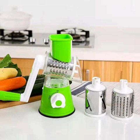 (NW00047) 2 in 1 Multifunctional Manual Vegetable TABLE TOP DRUM  Cutter Slicer(random color )