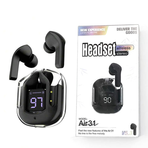 Air 31 Tws Transparent Earbuds Bluetooth 5.3v (random color )