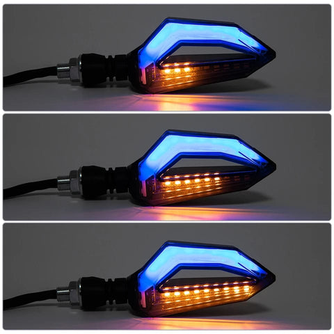 2 pcs motorcycle led turn signal indicator wirh parking drl light for all bikes 70cc and cg125 bikes | famcy indicator