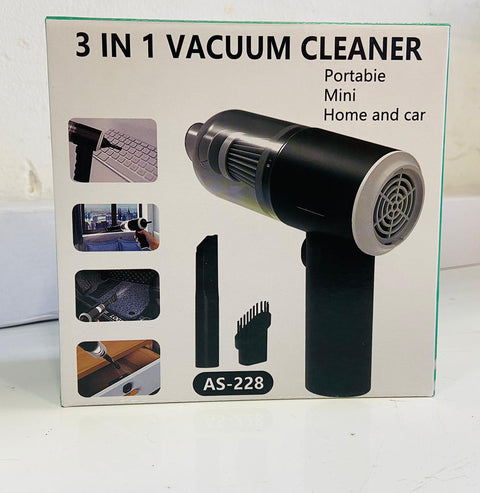 3 In 1 Portable Vacuum Cleaner Duster Blower Air Pump Wireless Hand-held Cleaning For Car Home (AS-228)