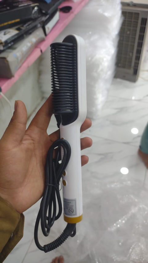(NW00090) HQT-909B Electric Professional Hair Straightening Brush (random color)