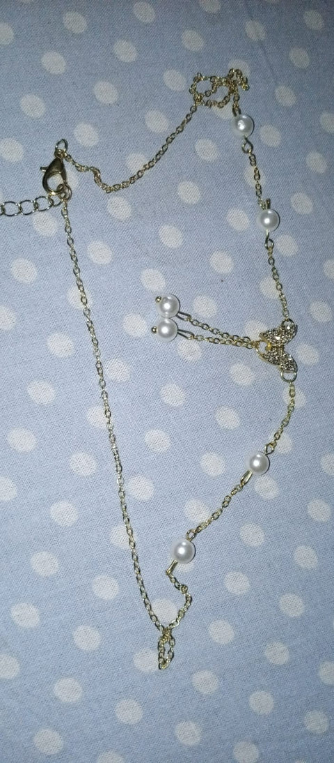 Gold Butterfly Pearl Choker Necklace for Women Girls Butterfly Pendent Necklace Pearl Tassels Necklace Jewelry Gifts