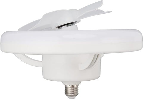 360° Rotating Socket Ceiling Fan with Light and Remote