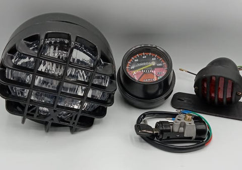 Cafe racer style package for motorcycle universal Head light  Back light Meter Alter switch