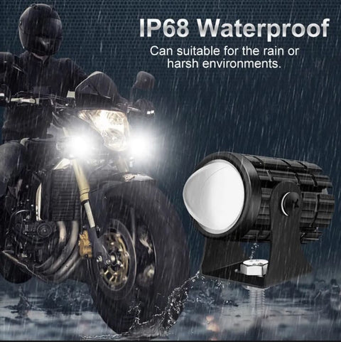 2 pcs Mini drive fog light with ( 3 point ) gift fog light for all bikes With Yellow &amp; white colour . For Bike ,Car , Jeep .