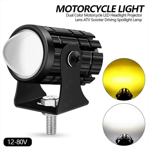 2 pcs Mini drive fog light with ( 3 point ) gift fog light for all bikes With Yellow &amp; white colour . For Bike ,Car , Jeep .