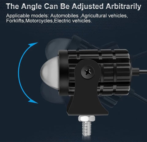 2 pcs Mini drive fog light with ( 3 point ) gift fog light for all bikes With Yellow &amp; white colour . For Bike ,Car , Jeep .