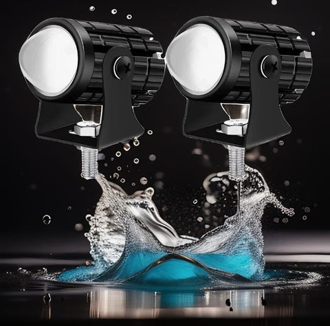 2 pcs Mini drive fog light with ( 3 point ) gift fog light for all bikes With Yellow &amp; white colour . For Bike ,Car , Jeep .