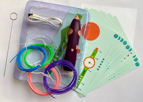 3D Pen for 3D Printing Drawing Pen USB 3D pen plus with safe filament Creative Learning for Children Kids as Toys DIY Arts &amp; Crafts Boy Girls Perfect Gift