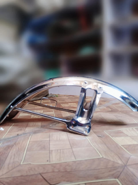 Front Cut Mudguard for 70cc and 125cc cafe racer bikes | Chrome Mudguard metal quality