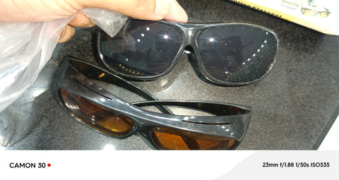 2 Pieces in one box HD Day &amp; Night Vision Wrap Around Glasses | NIGHT VISION GLASSES FOR MEN | Car Anti-Glare Goggles Sunglasses Man Motorcycle Driving Glasses