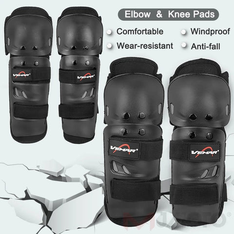 4 pcs Breathable Motorcycle Knee Elbow Pads, Motocross Elbow Pads, Windproof Motorbike Protective Gear, Anti-collision, Anti-fall, New