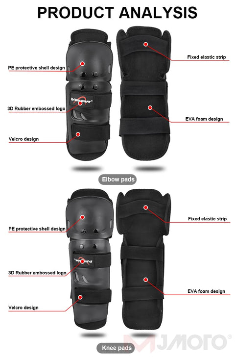 4 pcs Breathable Motorcycle Knee Elbow Pads, Motocross Elbow Pads, Windproof Motorbike Protective Gear, Anti-collision, Anti-fall, New
