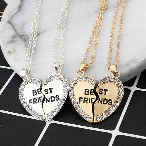 2 Pairs Best Friend Necklace - Both BF