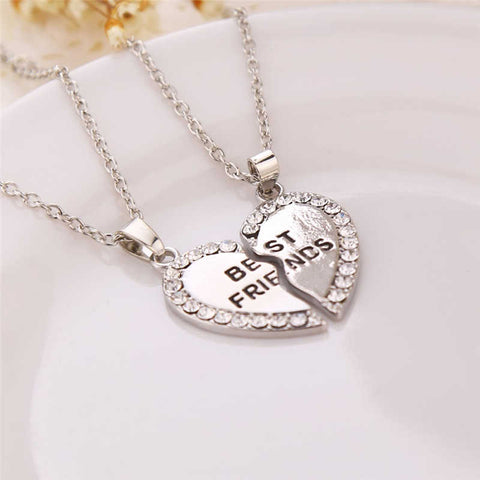 2 Pairs Best Friend Necklace - Both BF