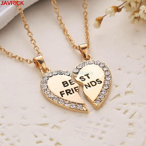 2 Pairs Best Friend Necklace - Both BF